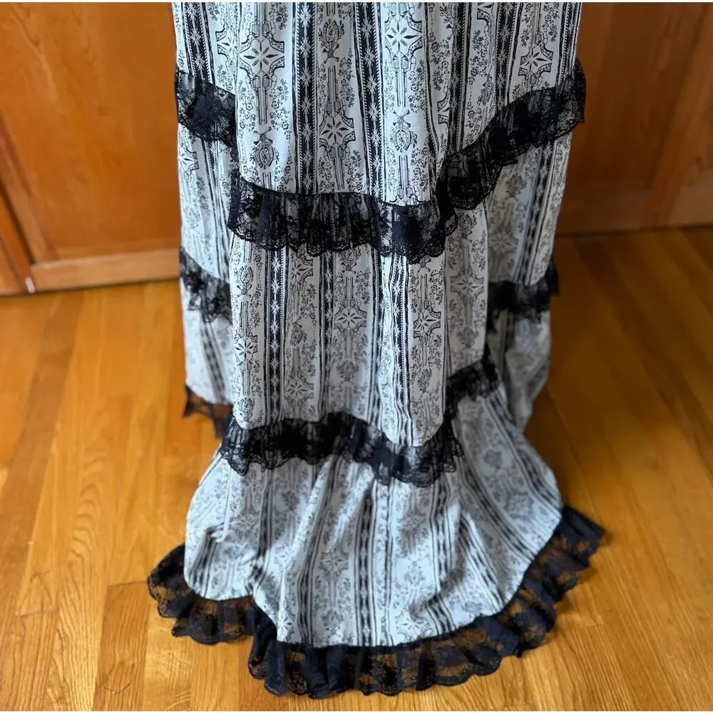Vintage Lip Service Winchester Emporium Steampunk Victorian High Waist Skirt - Picture 10 of 13